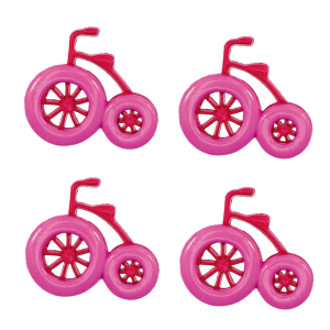 Botão Triciclo 25 Rosa/Pink