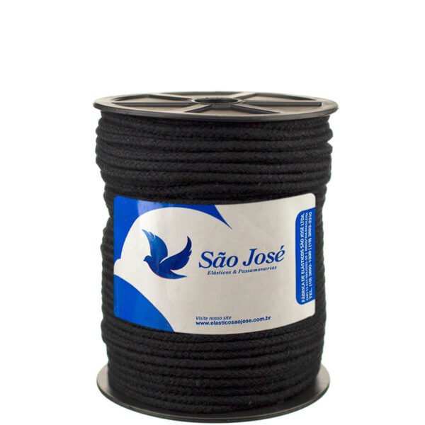 Cordão Trançado São José 3mm Preto