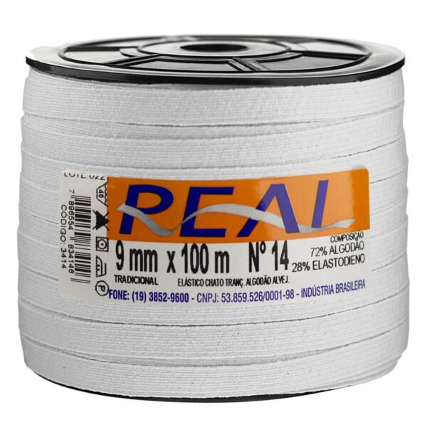 Elástico Chato Real Crochê Algodão N14