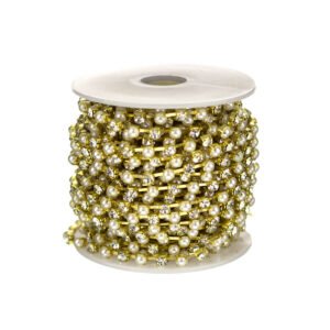 Strass Perola Ouro N14