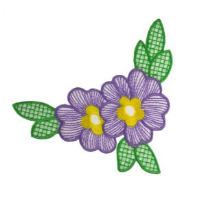 Aplik Termocolante Flores Lilás 15