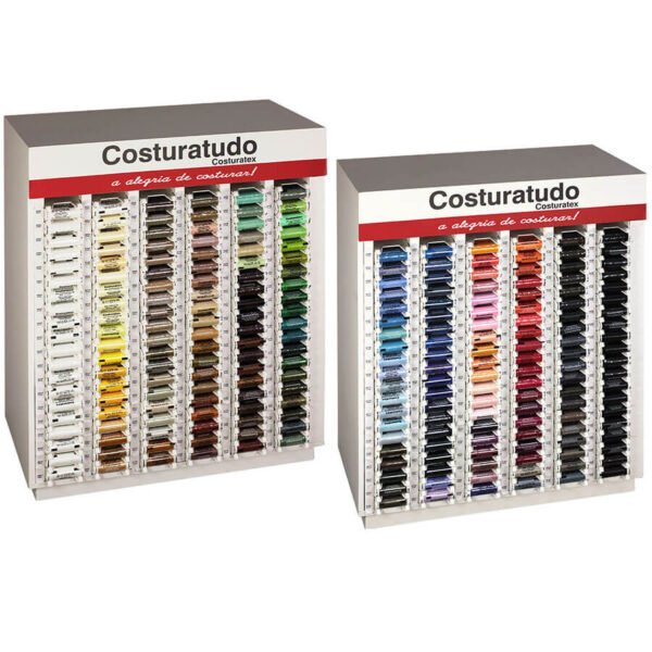 Kit expositor display com 2400 linhas COSTURATUDO