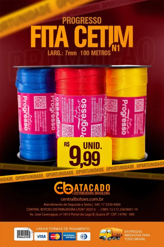 fita cetim progresso 7mm
